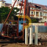 Alat pemancang mini pile beton